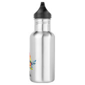 Girls Cute Magical Rainbow Unicorn & Flowers Kinde Waterfles (Rechts)