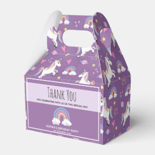 Girls Cute Magical Unicorn Kids Birthday Party Bedankdoosjes