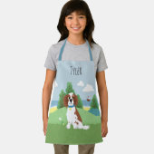 Girls Cute & Modern Springer Spaniel Dog Kinder Schort (Insitu)