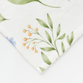 Girls Cute Monogram Name Floral Fleece Blanket Deken (Hoek)