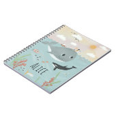 Girls Cute Ocean Orca en Whale Kinder School Notitieboek (Linkerzijde)
