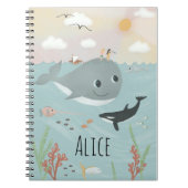 Girls Cute Ocean Orca en Whale Kinder School Notitieboek (Voorkant)