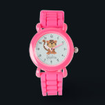Girls Cute Oerwoud Tiger Kinder Horloge<br><div class="desc">Deze leuke kinderen bekijken een mooie oerwoud tijgerillustratie,  duidelijke getallen en een plek waar je je meisjesnaam kunt toevoegen in een leuk,  minimalistisch lettertype. Het perfecte cadeau voor elk dierenvriend!</div>