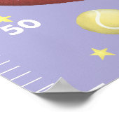 Girls Cute Paarse Metric Sports GroChart Poster (Hoek)