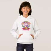 Girls Cute Paarse Unicorn Rainbow (Voorkant volledig)