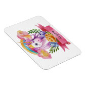 Girls Cute Paarse Unicorn Rainbow Magneet (Rechterzijde)