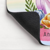 Girls Cute Paarse Unicorn Rainbow Muismat (Hoek)