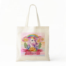 Girls Cute Paarse Unicorn Rainbow