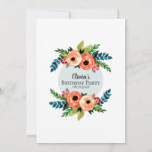 Girls Cute Pink 1st Birthday Waterverf Flowers Kaart (Achterkant)