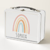Girls Cute Pink Boho Rainbow Kinder gepersonalisee (Voorkant)