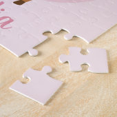 Girls Cute Pink Floral Deer en Flowers Kinder Legpuzzel (Zijkant)