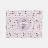 Girls Cute Pink Paramedic Ambulance Pattern Kinder Fleece Deken (Voorkant (Horizontaal))