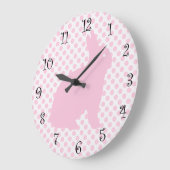 Girls Cute Pink Rabbit Clocks Grote Klok (Hoek)