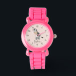 Girls Cute Pink Safari Zebra Kinder Horloge<br><div class="desc">Deze schattige en griezelige roze kinderen bekijken een mooie illustratie van de zebra en een plek waar je je meisjesnaam kunt toevoegen in een leuk,  minimalistisch lettertype. Het perfecte accessoire voor elk dierenvriend,  perfect voor een peuter die eerst kijkt.</div>