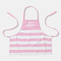 Girls Cute Pink Stripes Hot Mess Personalized Kind