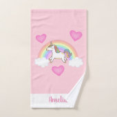 Girls Cute Pink Unicorn Pattern Kinder Bad Handdoek (Handdoek)