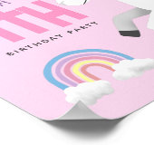 Girls Cute Pink Unicorn Welcome Sign Poster (Hoek)