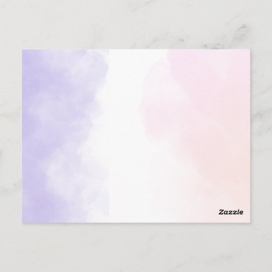 Girls Cute Purple Unicorn Kids 1th Birthday Briefkaart (Achterkant)