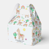 Girls Cute Rainbow Llama Kinderen van Birthday Par Bedankdoosjes (Achterkant)
