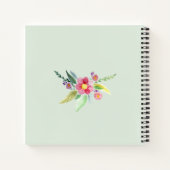 Girls Cute Spring Botanical Flowers en Name Kinder Notitieboek (Achterkant)