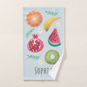 Girls Cute Tropical Summer Fruit Pattern Kinderen Bad Handdoek (Handdoek)
