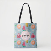 Girls Cute Tropical Summer Fruit Pattern Kinderen Tote Bag (Voorkant)