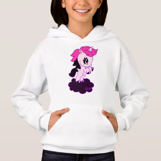 Girl's Cute Unicorn Art Sweater (Voorkant)