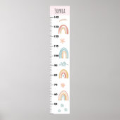 Girls Cute Waterverf Boho Rainbow Grografiek Poster (Voorkant)