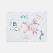 Girls Cute & Whimsical Happy Pink Axolotl Kinder Fleece Deken (Voorkant (Horizontaal))