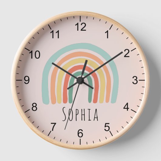 Girls Cute Whimsical Pink Rainbow Baby Nursery (Voorkant)