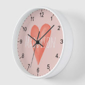 Girls Cute Whimsical Waterverf Pink Heart Kinder (Hoek)