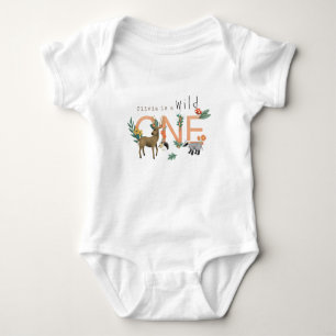 Girls Cute Wild One Woodland 1e verjaardag Romper