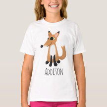 Girls Cute Woodland Forest Fox en Name