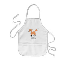 Girls Cute Woodland Fox Cartoon and Name