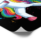 Girls Dabbing Softball Unicorn Apparel Sport Poster (Hoek)