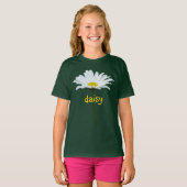 Girl's Daisy T-shirt Organic Custom Daisy Shirt (Voorkant volledig)