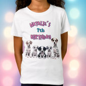 Girl's Dalmatian Puppy Birthday Party T-shirt