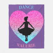 Girls Dance Fleece Blanket met haar naam Deken (Voorkant)