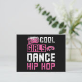 Girls Dance Hip Hop Briefkaart (Staand voorkant)