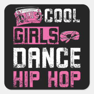 Girls Dance Hip Hop Vierkante Sticker