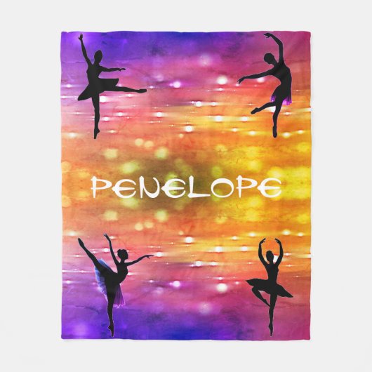 Girls Dance Multicolored Fleece Blanket Deken (Voorkant)