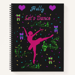 Girls Dance Musical Notes Notitieboek