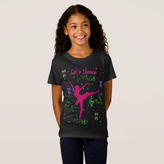 Girls Dance Musical Notes T-shirt (Voorkant volledig)