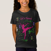 Girls Dance Musical Notes T-shirt (Voorkant)