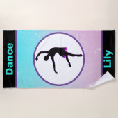 Girls Dance Pastel Beach Towel Strandlaken (Voorkant)