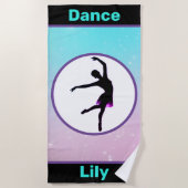 Girls Dance Pastel Beach Towel Strandlaken (Voorkant)