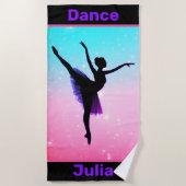 Girls Dance Pastel Beach Towel Strandlaken (Voorkant)
