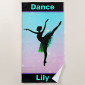Girls Dance Pastel Beach Towel Strandlaken (Voorkant)