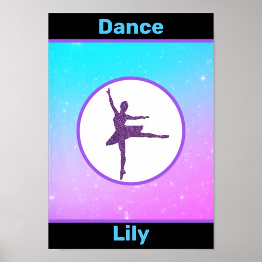 Girls Dance Pastel Personalized Poster (Voorkant)