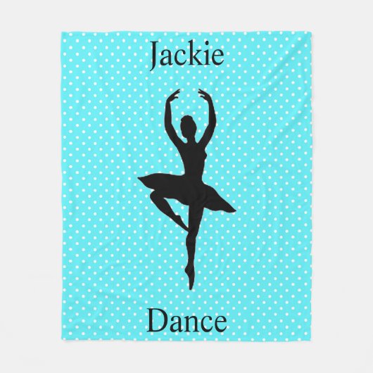 Girls Dance Polka Dot Fleece Deken (Voorkant)